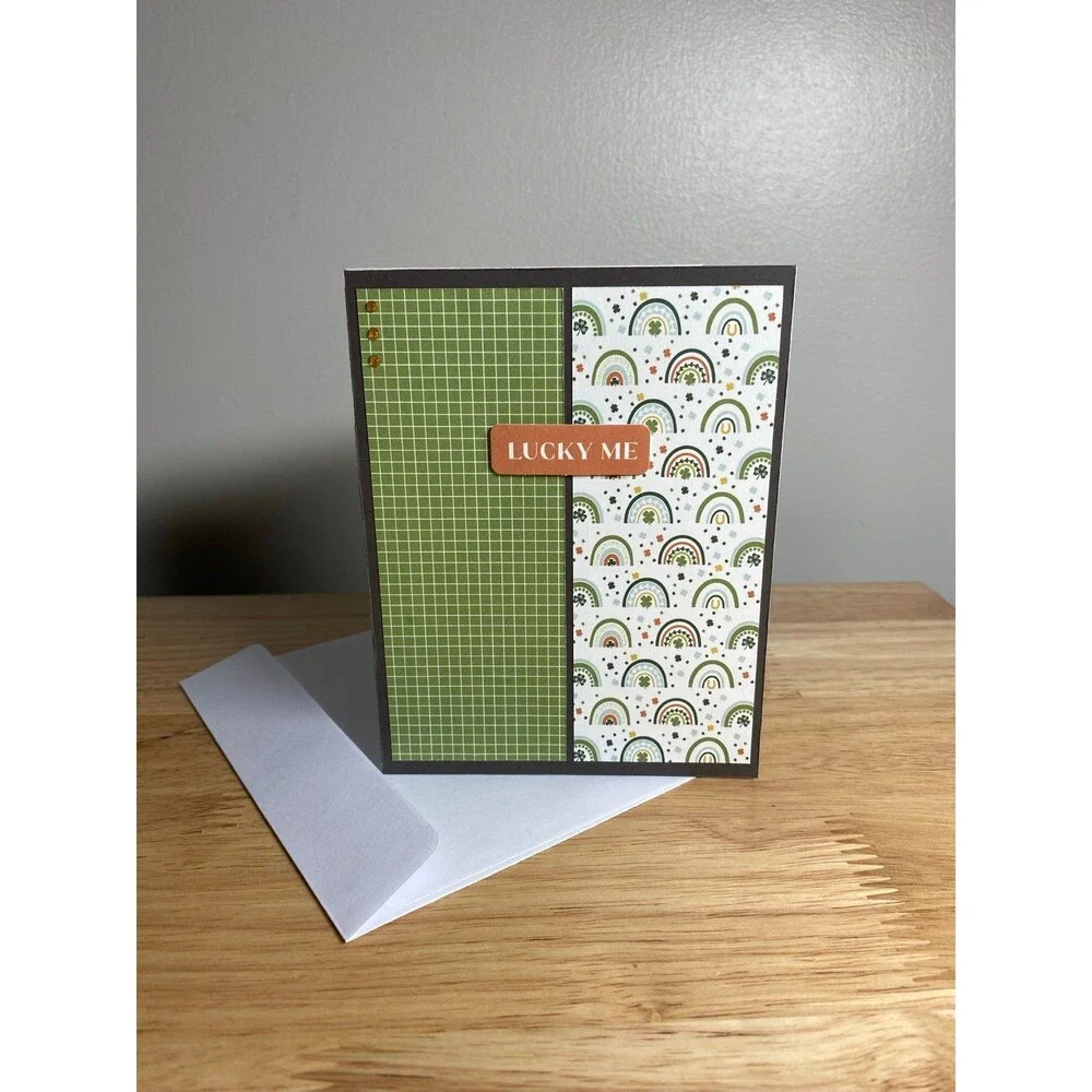Handmade St. Patrick’s Day Blank Greeting Card A2 & Envelope
